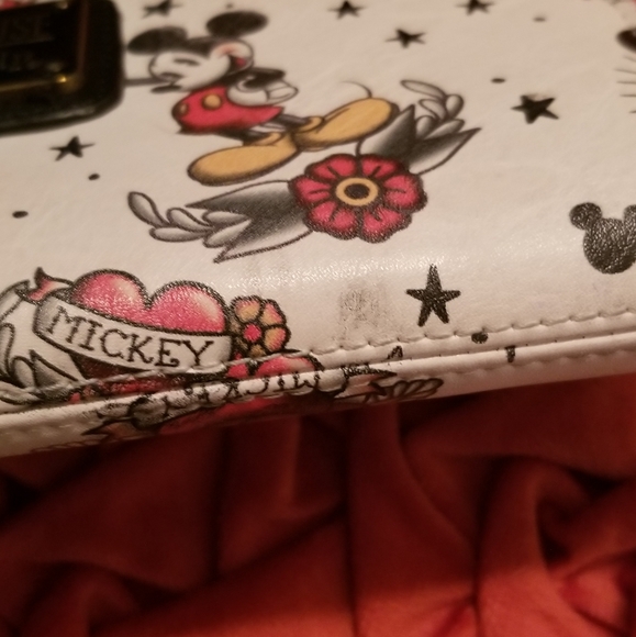Loungefly Mickey and Minnie Tattoo AOP wallet - Picture 9 of 12